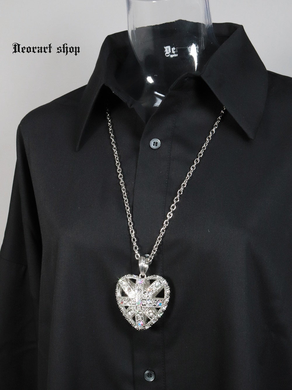 Deorart,ディオラート,ゴシック,ゴスパン,ハート,トランプ,十字架,ネックレス,ビッグサイズ,大きい,エクソシスト,バンド,ホスト,地雷系,プレゼント,メンズ,レディス,お揃い,アクセサリー