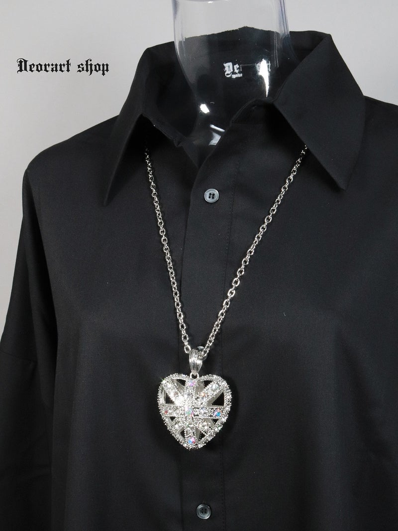 Deorart,ディオラート,ゴシック,ゴスパン,ハート,トランプ,十字架,ネックレス,ビッグサイズ,大きい,エクソシスト,バンド,ホスト,地雷系,プレゼント,メンズ,レディス,お揃い,アクセサリー