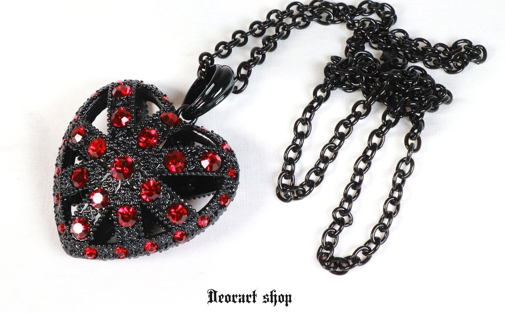 Deorart,ディオラート,ゴシック,ゴスパン,ハート,トランプ,十字架,ネックレス,ビッグサイズ,大きい,エクソシスト,バンド,ホスト,地雷系,プレゼント,メンズ,レディス,お揃い,アクセサリー