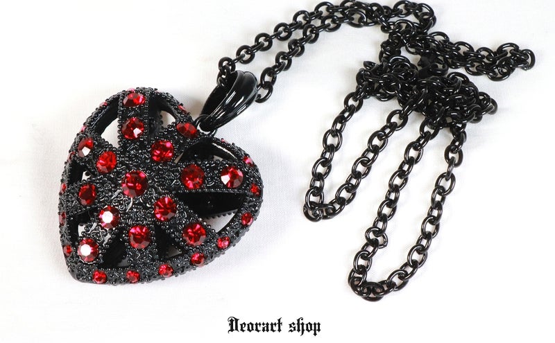 Deorart,ディオラート,ゴシック,ゴスパン,ハート,トランプ,十字架,ネックレス,ビッグサイズ,大きい,エクソシスト,バンド,ホスト,地雷系,プレゼント,メンズ,レディス,お揃い,アクセサリー