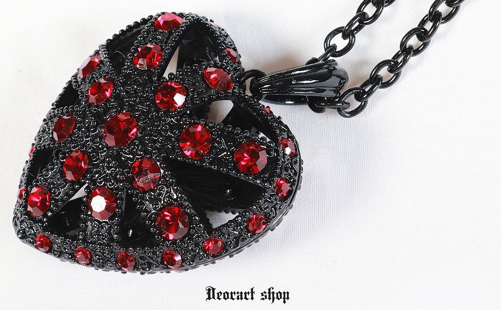 Deorart,ディオラート,ゴシック,ゴスパン,ハート,トランプ,十字架,ネックレス,ビッグサイズ,大きい,エクソシスト,バンド,ホスト,地雷系,プレゼント,メンズ,レディス,お揃い,アクセサリー