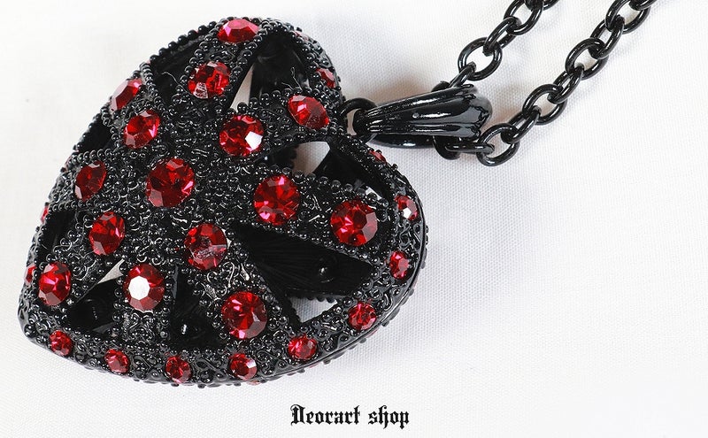 Deorart,ディオラート,ゴシック,ゴスパン,ハート,トランプ,十字架,ネックレス,ビッグサイズ,大きい,エクソシスト,バンド,ホスト,地雷系,プレゼント,メンズ,レディス,お揃い,アクセサリー