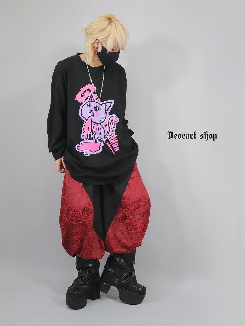 Deorart,ディオラート,通販,ゴシック,猫,キャラクター,Tシャツ,酒,病み,NECOLA,ネコラ,地雷系,オーバーサイズ,ビッグT,メンズ,レディス,通販,ファッション,サブカル,ブランド