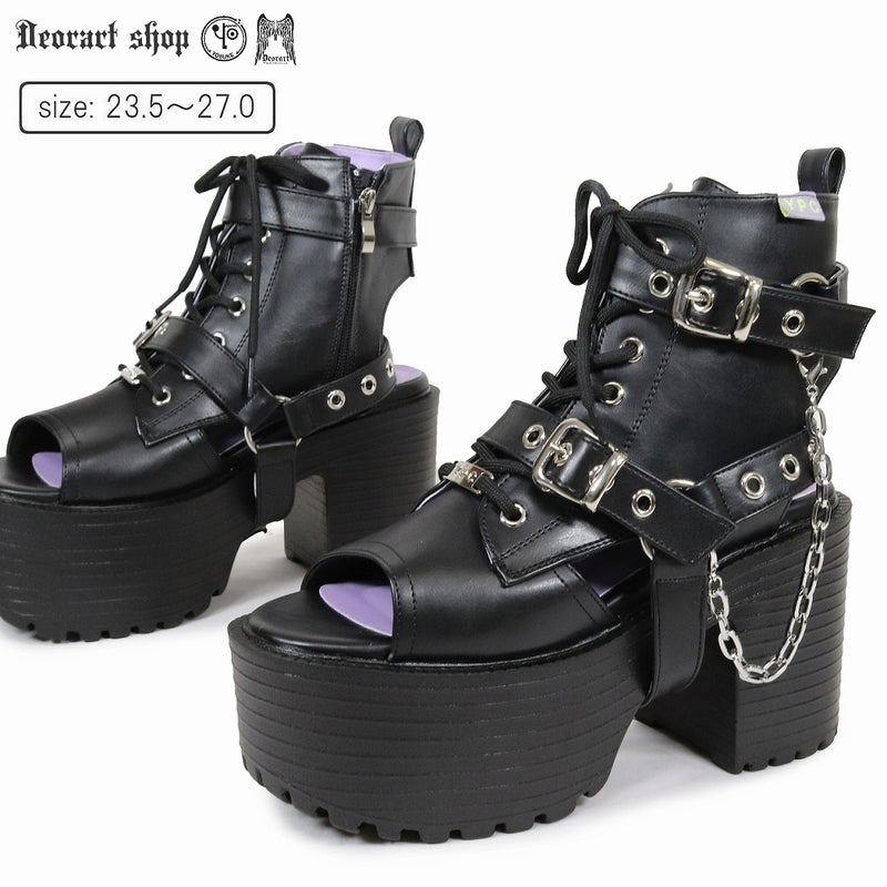 Deorart,ディオラート,通販,サンダル,ブーツサンダル,黒,ブラック,シューズ,厚底ブーツ,ショートブーツ,かっこいい,メンズ,レディース,ゴシック,V系,地雷系,原宿,歩きやすい,疲れにくい