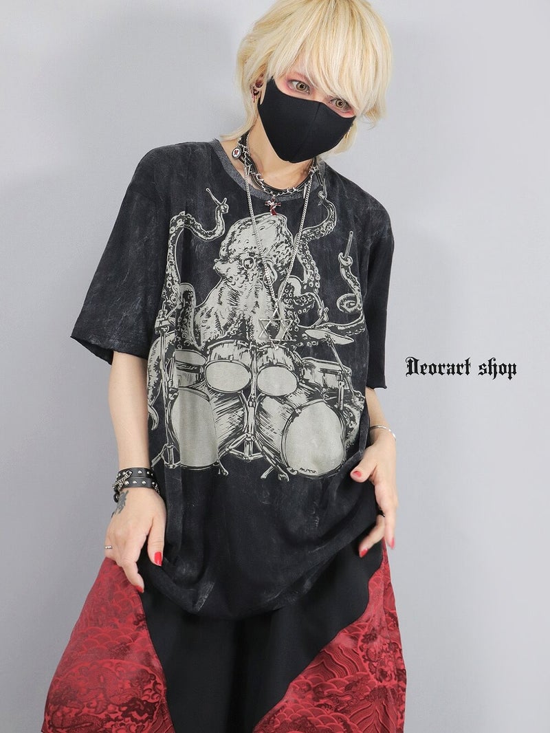 Deorart,ディオラート,通販,ファッション,Tシャツ,オーバーサイズ,ムラ染め,タイダイ,古着,ヴィンテージ,日本未発売,サイバーファッション,ゴス,ゴシック,クトゥルフ,クラーケン,悪魔,神話,平成レトロ,メンズ,レディス,emo,punk,cyber,japan,fashion,rock,harajyuku,
