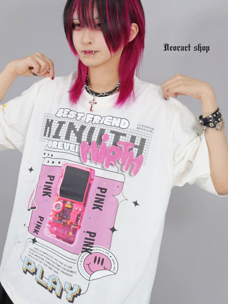 Deorart,ディオラート,通販,Y2K,Tシャツ,オーバーサイズ,BIGサイズ,古着,ヴィンテージ,日本未発売,サイバーポップ,サイバーファッション,ゴス,ゴシック,レトロゲーム,ピコピコ,平成レトロ,メンズ,レディス,V系,emo,punk,cyber,japan,fashion,rock,harajyuku,大きいサイズ,モード,服