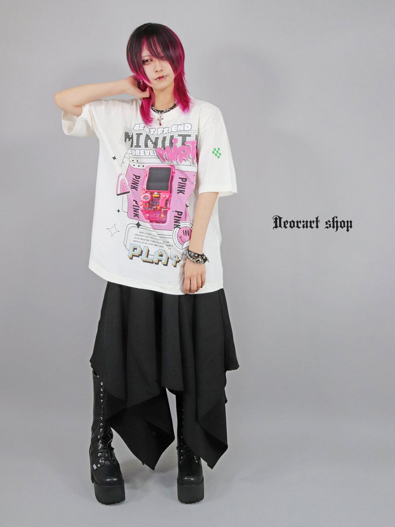 Deorart,ディオラート,通販,Y2K,Tシャツ,オーバーサイズ,BIGサイズ,古着,ヴィンテージ,日本未発売,サイバーポップ,サイバーファッション,ゴス,ゴシック,レトロゲーム,ピコピコ,平成レトロ,メンズ,レディス,V系,emo,punk,cyber,japan,fashion,rock,harajyuku,大きいサイズ,モード,服