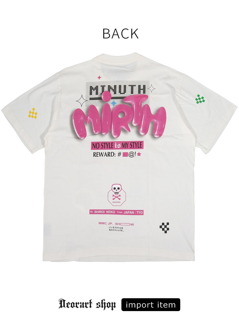 Deorart,ディオラート,通販,Y2K,Tシャツ,オーバーサイズ,BIGサイズ,古着,ヴィンテージ,日本未発売,サイバーポップ,サイバーファッション,ゴス,ゴシック,レトロゲーム,ピコピコ,平成レトロ,メンズ,レディス,V系,emo,punk,cyber,japan,fashion,rock,harajyuku,大きいサイズ,モード,服