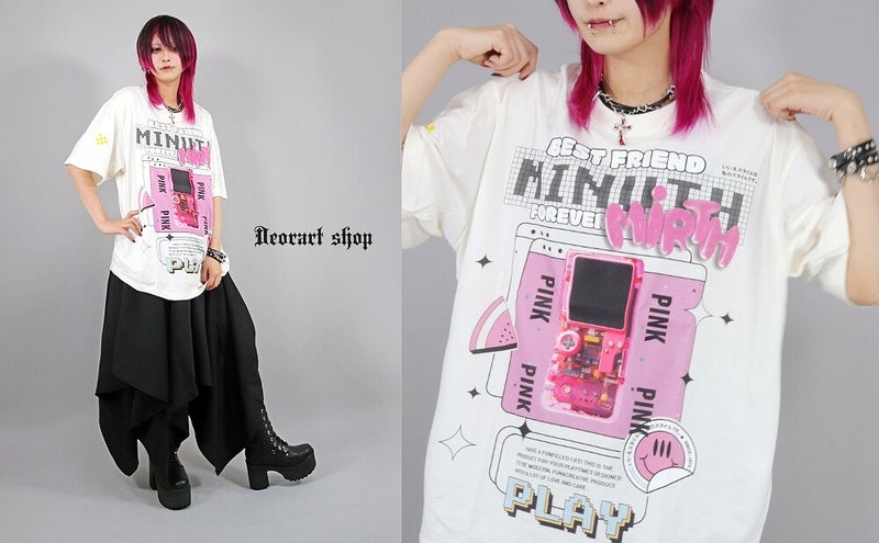 Deorart,ディオラート,通販,Y2K,Tシャツ,オーバーサイズ,BIGサイズ,古着,ヴィンテージ,日本未発売,サイバーポップ,サイバーファッション,ゴス,ゴシック,レトロゲーム,ピコピコ,平成レトロ,メンズ,レディス,V系,emo,punk,cyber,japan,fashion,rock,harajyuku,大きいサイズ,モード,服