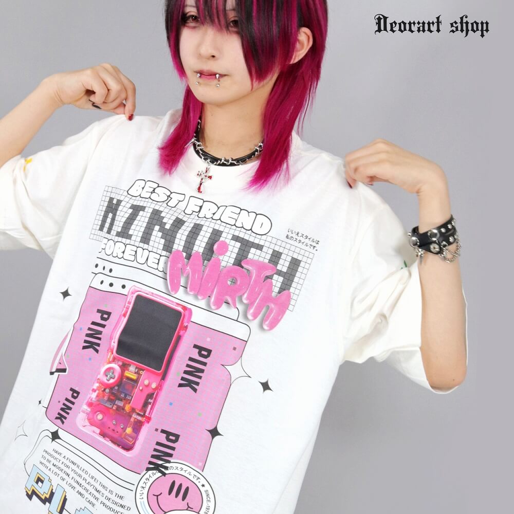 Deorart,ディオラート,通販,Y2K,Tシャツ,オーバーサイズ,BIGサイズ,古着,ヴィンテージ,日本未発売,サイバーポップ,サイバーファッション,ゴス,ゴシック,レトロゲーム,ピコピコ,平成レトロ,メンズ,レディス,V系,emo,punk,cyber,japan,fashion,rock,harajyuku,大きいサイズ,モード,服