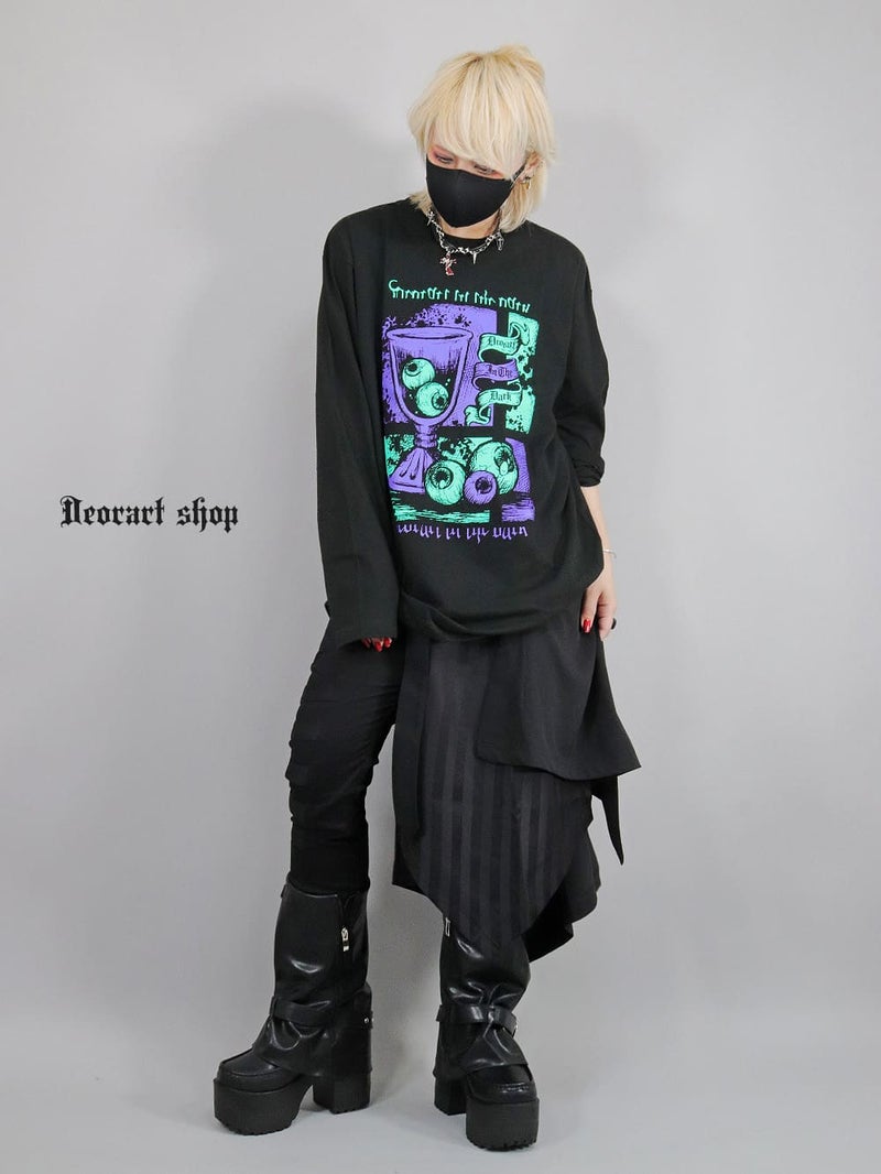 Deorart,ディオラート,通販,ゴシック,目玉,眼球,ホラー,オカルト,Tシャツ,病み,地雷系,オーバーサイズ,ビッグT,メンズ,レディス,通販,ファッション,サブカル,ブランド