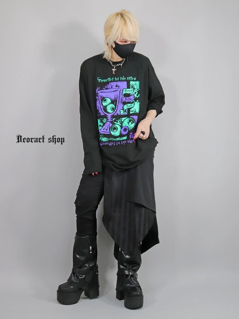 Deorart,ディオラート,通販,ゴシック,目玉,眼球,ホラー,オカルト,Tシャツ,病み,地雷系,オーバーサイズ,ビッグT,メンズ,レディス,通販,ファッション,サブカル,ブランド