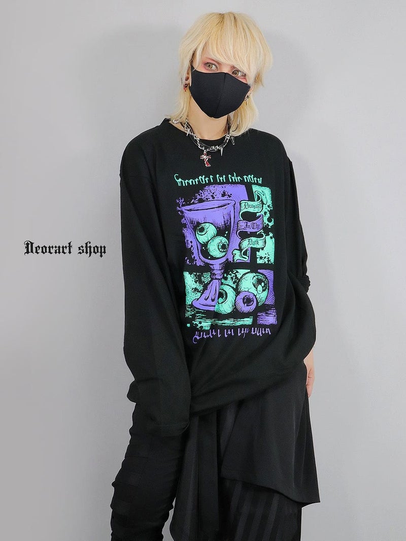 Deorart,ディオラート,通販,ゴシック,目玉,眼球,ホラー,オカルト,Tシャツ,病み,地雷系,オーバーサイズ,ビッグT,メンズ,レディス,通販,ファッション,サブカル,ブランド
