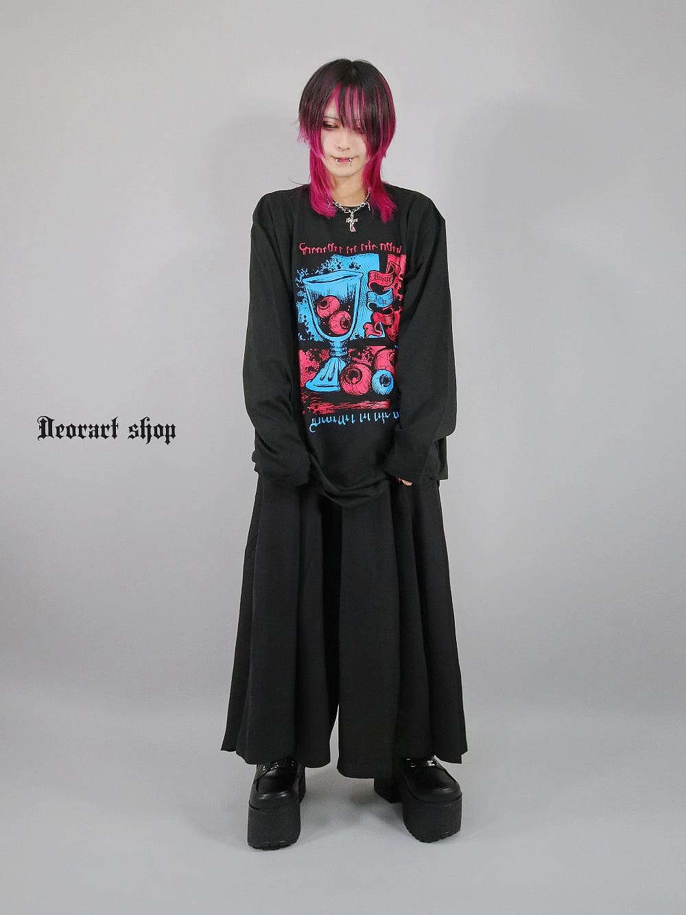 Deorart,ディオラート,通販,ゴシック,目玉,眼球,ホラー,オカルト,Tシャツ,病み,地雷系,オーバーサイズ,ビッグT,メンズ,レディス,通販,ファッション,サブカル,ブランド