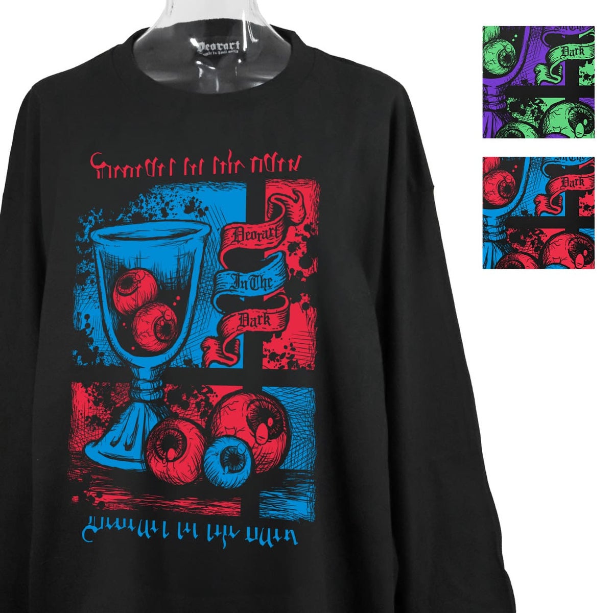 Deorart,ディオラート,通販,ゴシック,目玉,眼球,ホラー,オカルト,Tシャツ,病み,地雷系,オーバーサイズ,ビッグT,メンズ,レディス,通販,ファッション,サブカル,ブランド