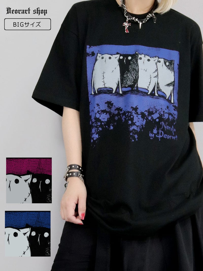 Deorart,ディオラート,通販,ゴシック,NECOLA,ネコラ,猫,キャラクター,ライブ,オカルト,Tシャツ,病み,メンヘラ,地雷系,オーバーサイズ,ビッグT,メンズ,レディス,通販,ファッション,サブカル,ブランド,emopunk,emo,fashion,KANJI,KAWAII,Vkei