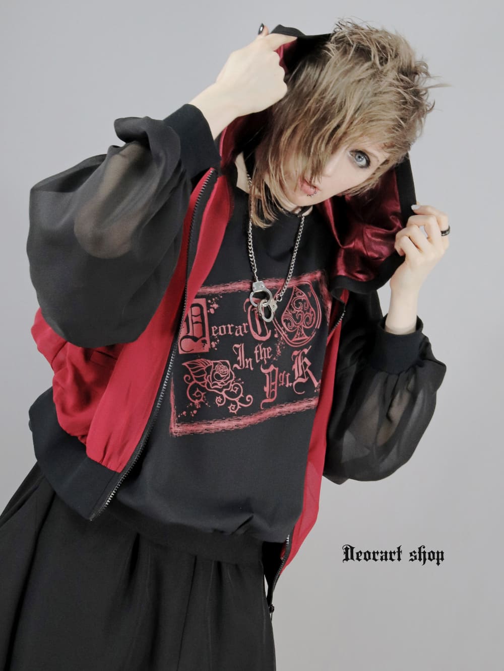 Deorart,ディオラート,通販,ブランド,地雷系,サイバー,原宿系,ジャージ,パーカー,ネコミミ,猫耳,フード,シアー,メンズ,レディス,大人,,セクシー,透け,V系,goth china,ゴシック,モード,ファッション,服,,Vkei,anime,goth,emo,fashion,japan,kimono,Jrock