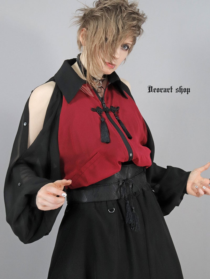 Deorart,ディオラート,通販,ブランド,地雷系,中華風,ネオチャイナ,和風,サイバー,原宿系,ジャージ,シアー,メンズ,レディス,大人,スリット,肩出し,セクシー,透け,V系,goth china,,emo,punk,rock,harajyuku,ゴシック,モード,ファッション,服,
