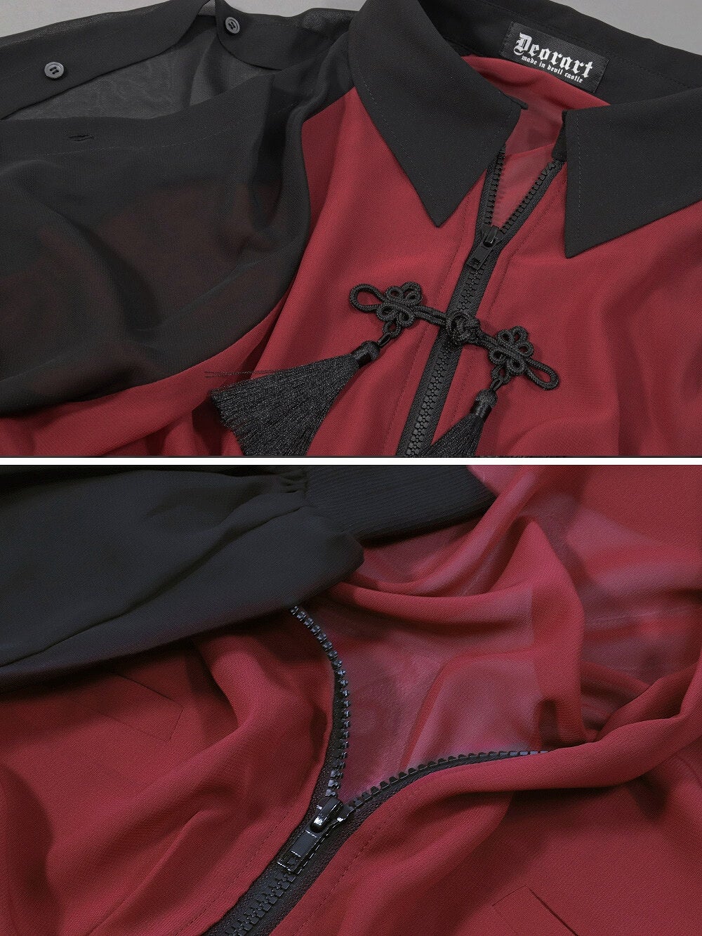 Deorart,ディオラート,通販,ブランド,地雷系,中華風,ネオチャイナ,和風,サイバー,原宿系,ジャージ,シアー,メンズ,レディス,大人,スリット,肩出し,セクシー,透け,V系,goth china,,emo,punk,rock,harajyuku,ゴシック,モード,ファッション,服,