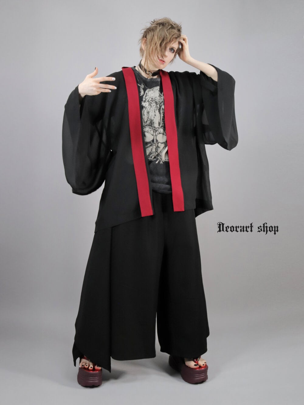 Deorart,ディオラート,通販,着物袖,振袖,カーディガン,透け,シアー,セクシー,カッコイイ,和装,中華,地雷系,ゴスロリ,バンギャ,メンズ,レディス,V系,ヴィジュアル系,Vkei,goth,kimono,japan,anime,emo,punk,cyber,japan,fashion,rock,harajyuku,大きいサイズ,モード,服
