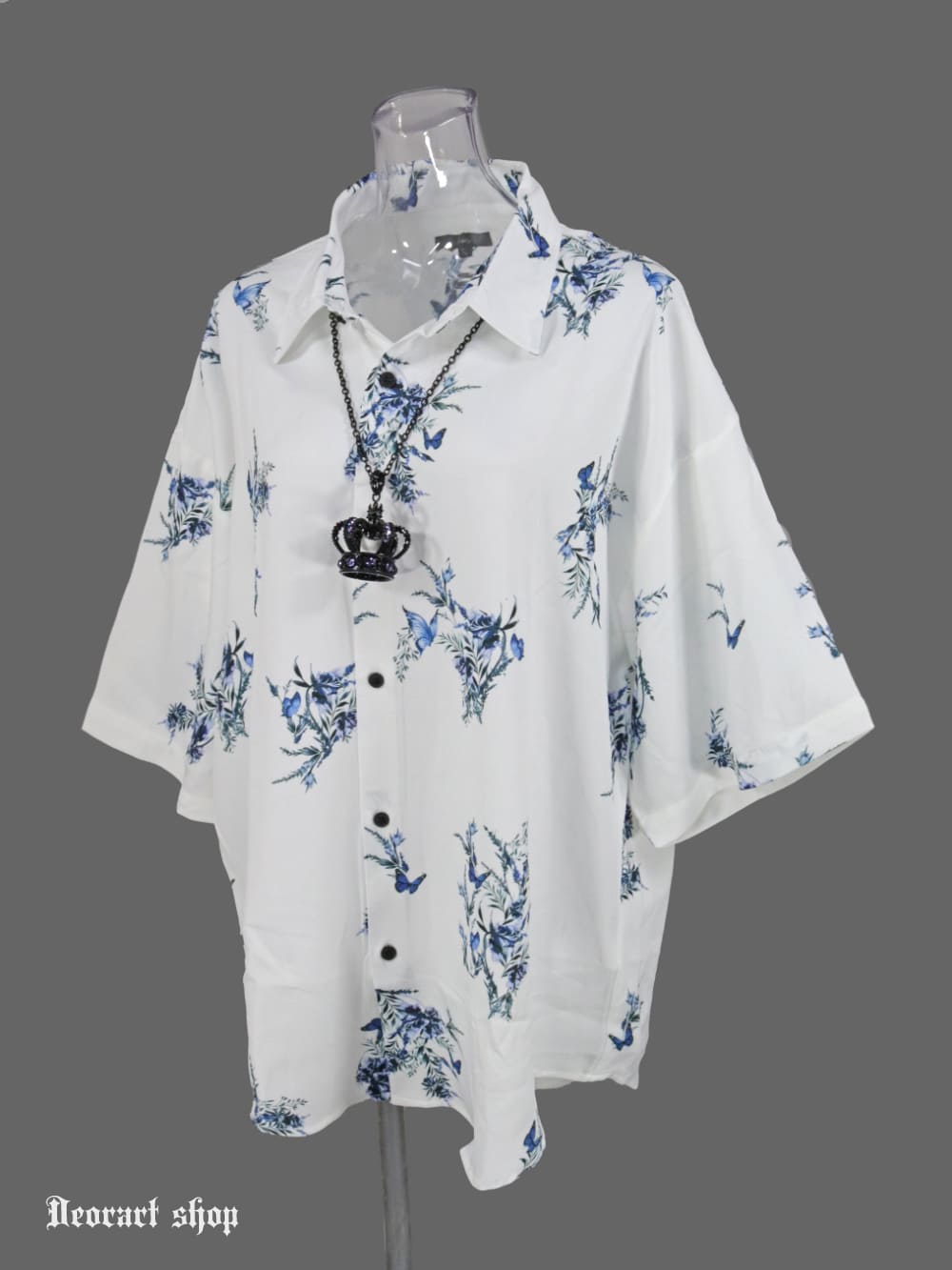 Deorart,ディオラート,薔薇,蝶,ローズ,モード,個性派,総柄シャツ,V系シャツ,パーティ,ドレスアップ,オーバーサイズ,メンズ,レディス,おしゃれ,カッコイイ,地雷系,ホスト,ライブ衣装,通販