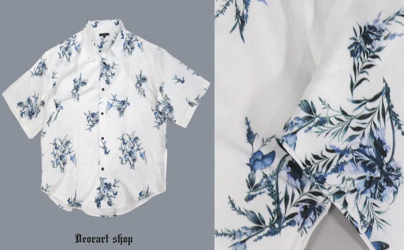 Deorart,ディオラート,薔薇,蝶,ローズ,モード,個性派,総柄シャツ,V系シャツ,パーティ,ドレスアップ,オーバーサイズ,メンズ,レディス,おしゃれ,カッコイイ,地雷系,ホスト,ライブ衣装,通販