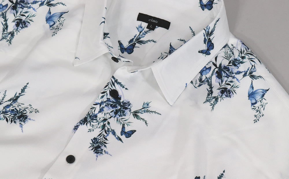 Deorart,ディオラート,薔薇,蝶,ローズ,モード,個性派,総柄シャツ,V系シャツ,パーティ,ドレスアップ,オーバーサイズ,メンズ,レディス,おしゃれ,カッコイイ,地雷系,ホスト,ライブ衣装,通販