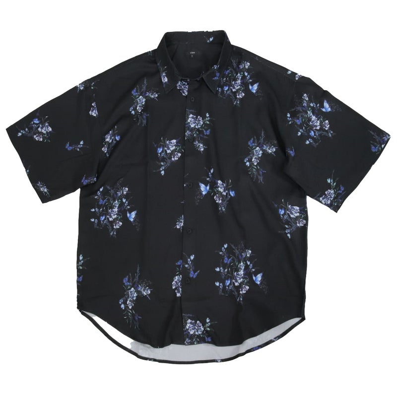 Deorart,ディオラート,薔薇,蝶,ローズ,モード,個性派,総柄シャツ,V系シャツ,パーティ,ドレスアップ,オーバーサイズ,メンズ,レディス,おしゃれ,カッコイイ,地雷系,ホスト,ライブ衣装,通販