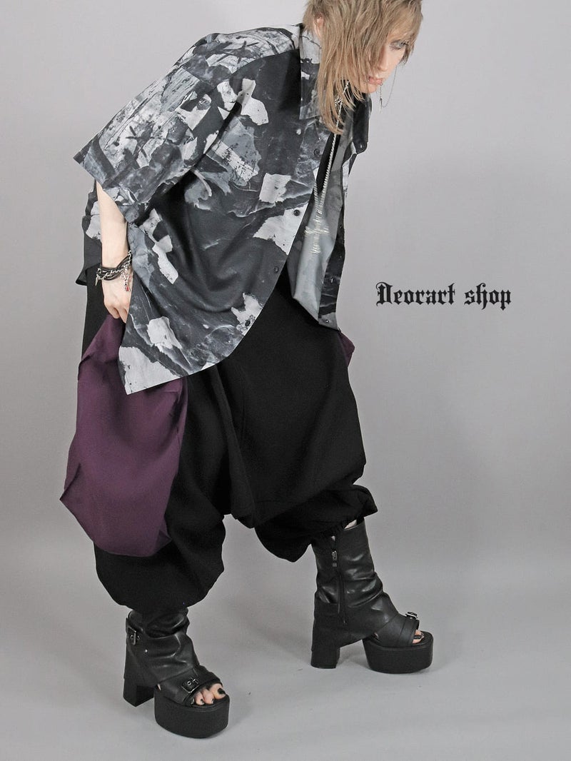 Deorart,ディオラート,グランジ,モノトーン,モード,個性派,総柄シャツ,V系シャツ,パーティ,ドレスアップ,オーバーサイズ,メンズ,レディス,おしゃれ,カッコイイ,地雷系,ホスト,ライブ衣装,通販