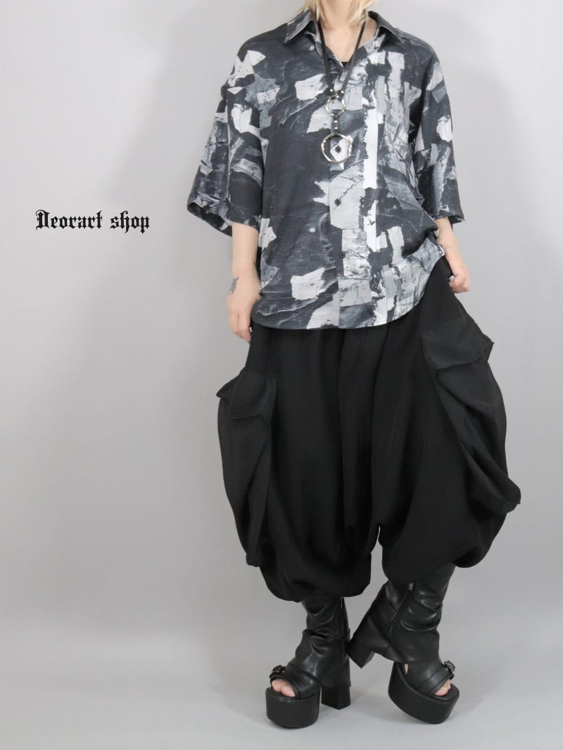 Deorart,ディオラート,グランジ,モノトーン,モード,個性派,総柄シャツ,V系シャツ,パーティ,ドレスアップ,オーバーサイズ,メンズ,レディス,おしゃれ,カッコイイ,地雷系,ホスト,ライブ衣装,通販