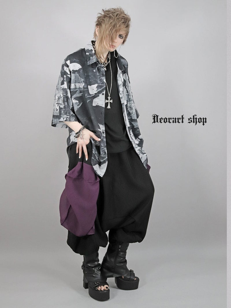 Deorart,ディオラート,グランジ,モノトーン,モード,個性派,総柄シャツ,V系シャツ,パーティ,ドレスアップ,オーバーサイズ,メンズ,レディス,おしゃれ,カッコイイ,地雷系,ホスト,ライブ衣装,通販
