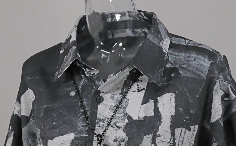 Deorart,ディオラート,グランジ,モノトーン,モード,個性派,総柄シャツ,V系シャツ,パーティ,ドレスアップ,オーバーサイズ,メンズ,レディス,おしゃれ,カッコイイ,地雷系,ホスト,ライブ衣装,通販