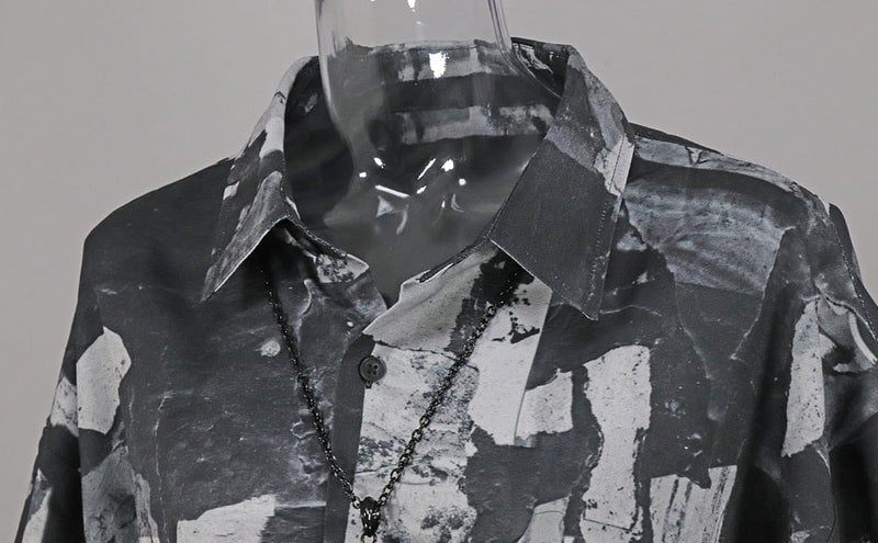 Deorart,ディオラート,グランジ,モノトーン,モード,個性派,総柄シャツ,V系シャツ,パーティ,ドレスアップ,オーバーサイズ,メンズ,レディス,おしゃれ,カッコイイ,地雷系,ホスト,ライブ衣装,通販