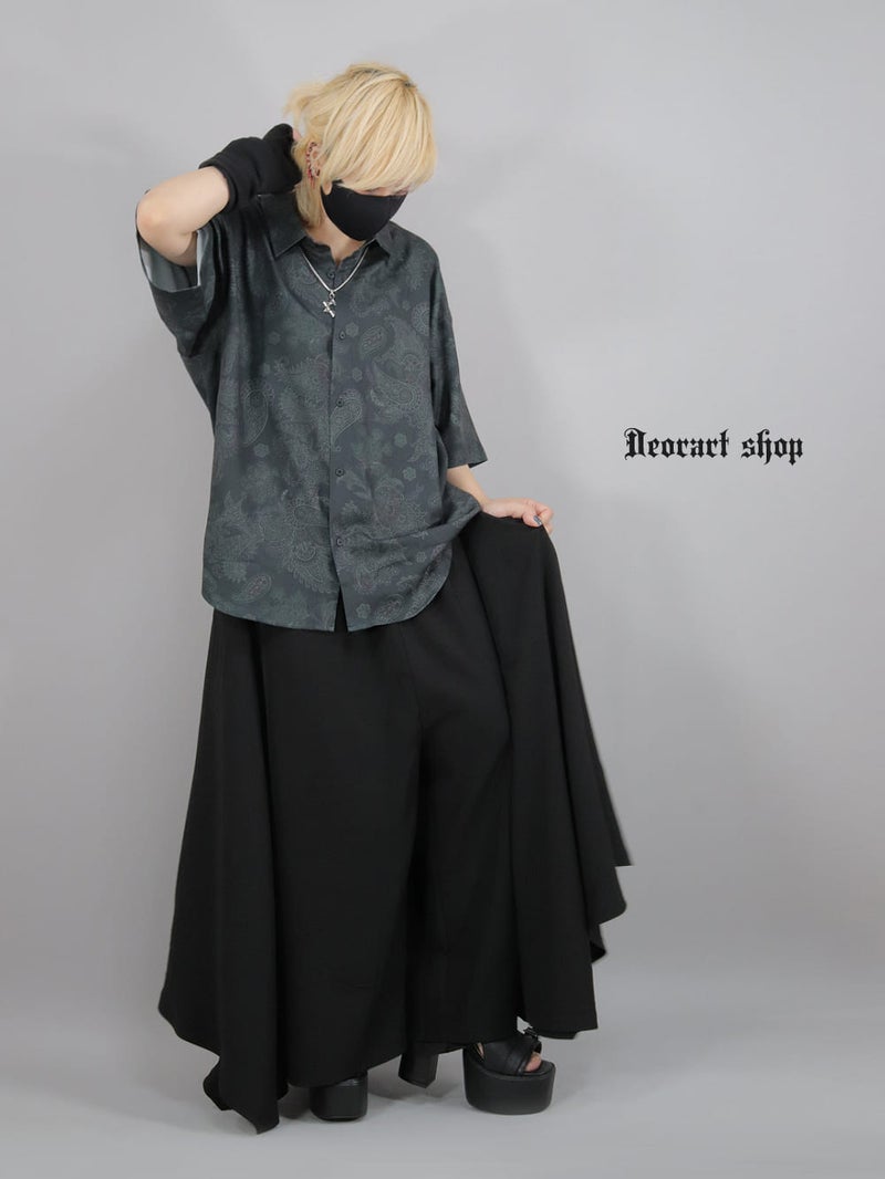 Deorart,ディオラート,ペイズリー,モノトーン,モード,個性派,総柄シャツ,V系シャツ,パーティ,ドレスアップ,オーバーサイズ,メンズ,レディス,おしゃれ,カッコイイ,地雷系,ホスト,ライブ衣装,通販