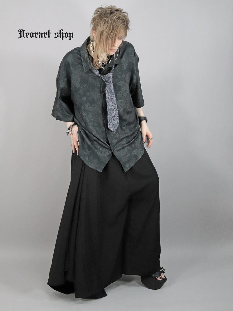 Deorart,ディオラート,ペイズリー,モノトーン,モード,個性派,総柄シャツ,V系シャツ,パーティ,ドレスアップ,オーバーサイズ,メンズ,レディス,おしゃれ,カッコイイ,地雷系,ホスト,ライブ衣装,通販