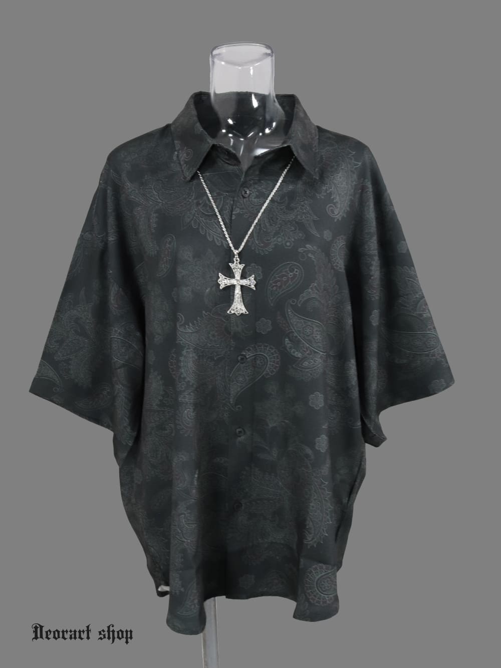 Deorart,ディオラート,ペイズリー,モノトーン,モード,個性派,総柄シャツ,V系シャツ,パーティ,ドレスアップ,オーバーサイズ,メンズ,レディス,おしゃれ,カッコイイ,地雷系,ホスト,ライブ衣装,通販