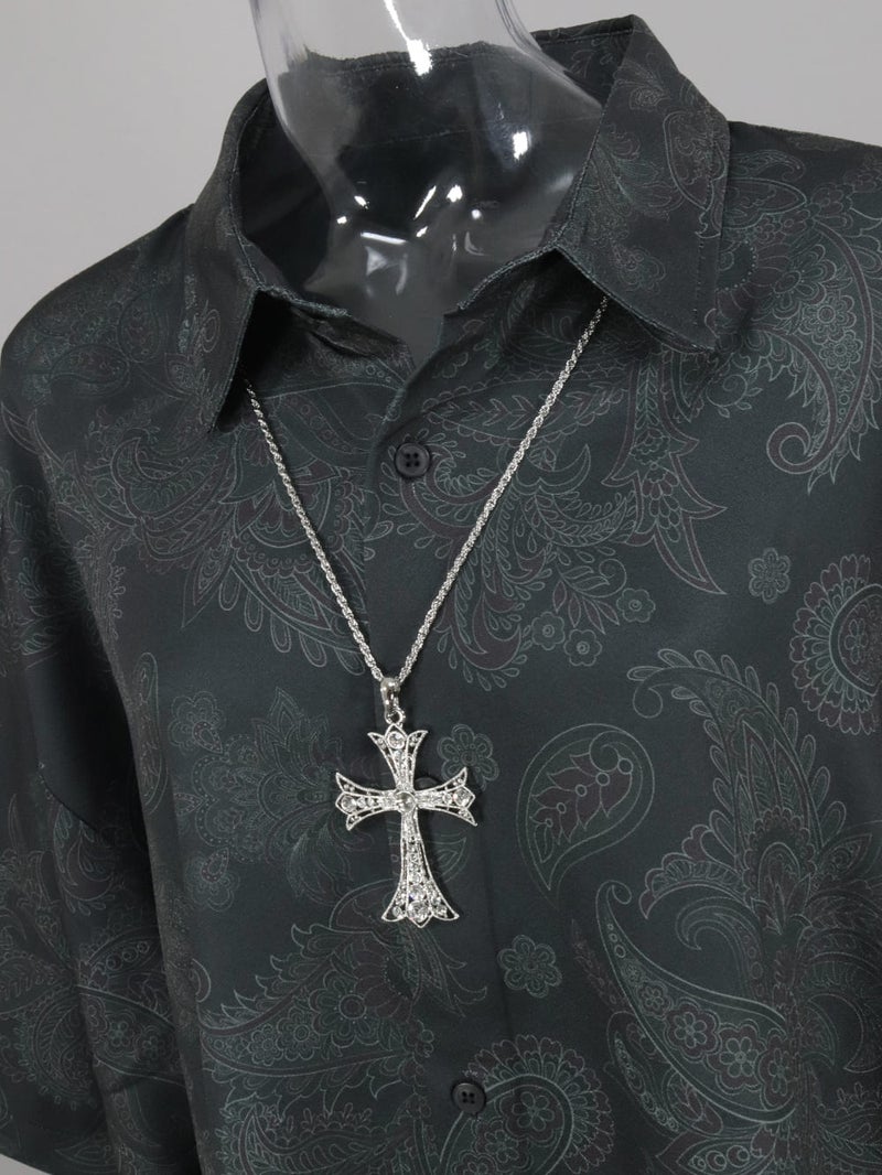 Deorart,ディオラート,ペイズリー,モノトーン,モード,個性派,総柄シャツ,V系シャツ,パーティ,ドレスアップ,オーバーサイズ,メンズ,レディス,おしゃれ,カッコイイ,地雷系,ホスト,ライブ衣装,通販