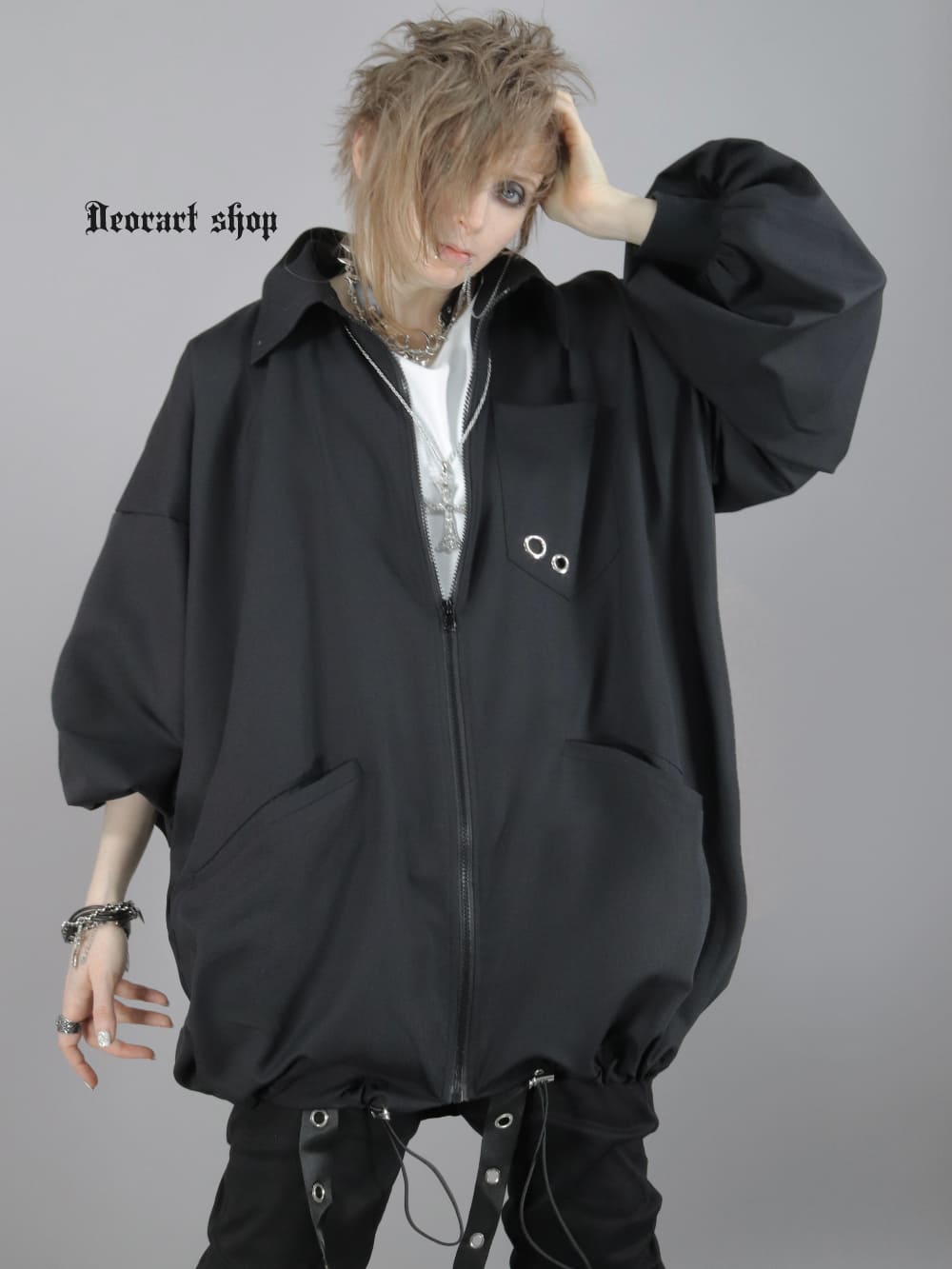 Deorart,ディオラート,モード,ゴシック,ファッション,オーバーサイズ,シャツジャケット,薄手,UV対策,ライトアウター,V系,ヴィジュアル系,ホスト,バンド,シャツ,大人,ライブ,地雷系,衣装,メンズ,レディス,通販,Vkei,anime,goth,emo,fashion,japan,Jrock