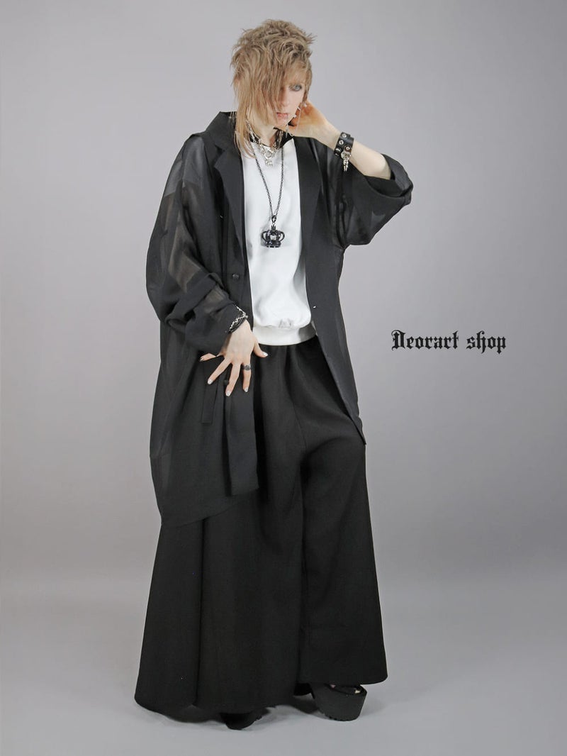 Deorart,ディオラート,モード,ゴシック,ファッション,シアー,透け感,ジャケット,テーラード,ライトアウター,黒,ブラック,V系,ヴィジュアル系,ホスト,バンド,大人,ライブ,衣装,メンズ,レディス,通販,Vkei,anime,goth,emo,fashion,japan,kimono,Jrock