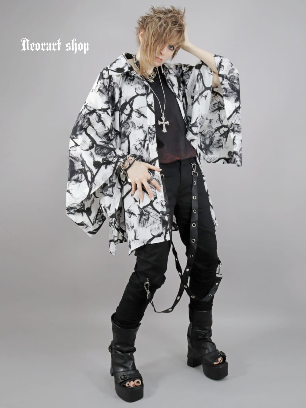 Deorart,ディオラート,モード,ゴシック,ファッション,着物袖,和装,V系,ヴィジュアル系,ホスト,バンド,柄シャツ,大人,ライブ,,衣装,メンズ,レディス,通販,Vkei,anime,goth,emo,fashion,japan,kimono,Jrock