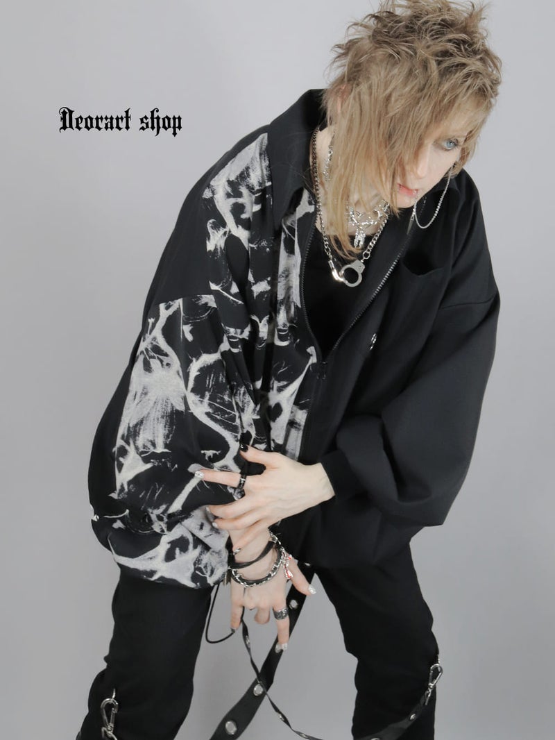 Deorart,ディオラート,モード,ゴシック,ファッション,オーバーサイズ,シャツジャケット,薄手,UV対策,ライトアウター,V系,ヴィジュアル系,ホスト,バンド,シャツ,大人,ライブ,地雷系,衣装,メンズ,レディス,通販,Vkei,anime,goth,emo,fashion,japan,Jrock