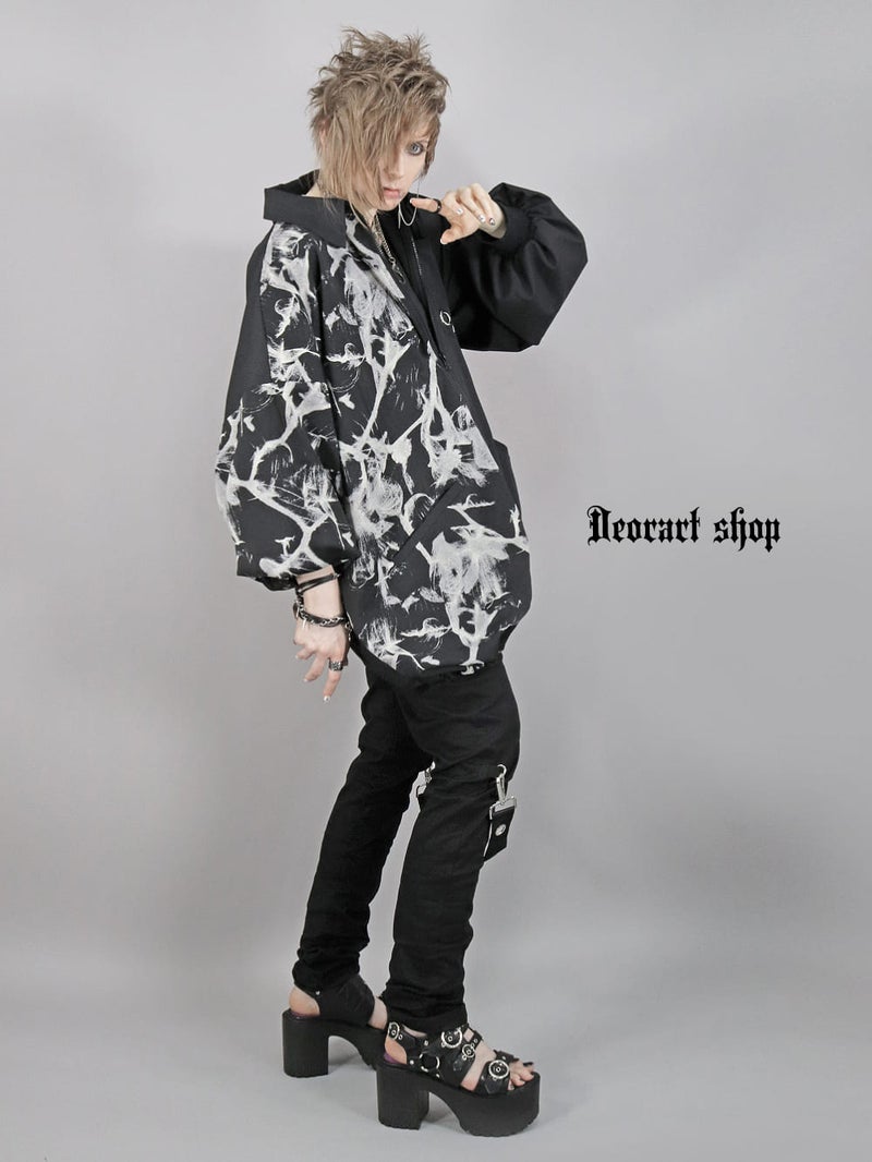 Deorart,ディオラート,モード,ゴシック,ファッション,オーバーサイズ,シャツジャケット,薄手,UV対策,ライトアウター,V系,ヴィジュアル系,ホスト,バンド,シャツ,大人,ライブ,地雷系,衣装,メンズ,レディス,通販,Vkei,anime,goth,emo,fashion,japan,Jrock
