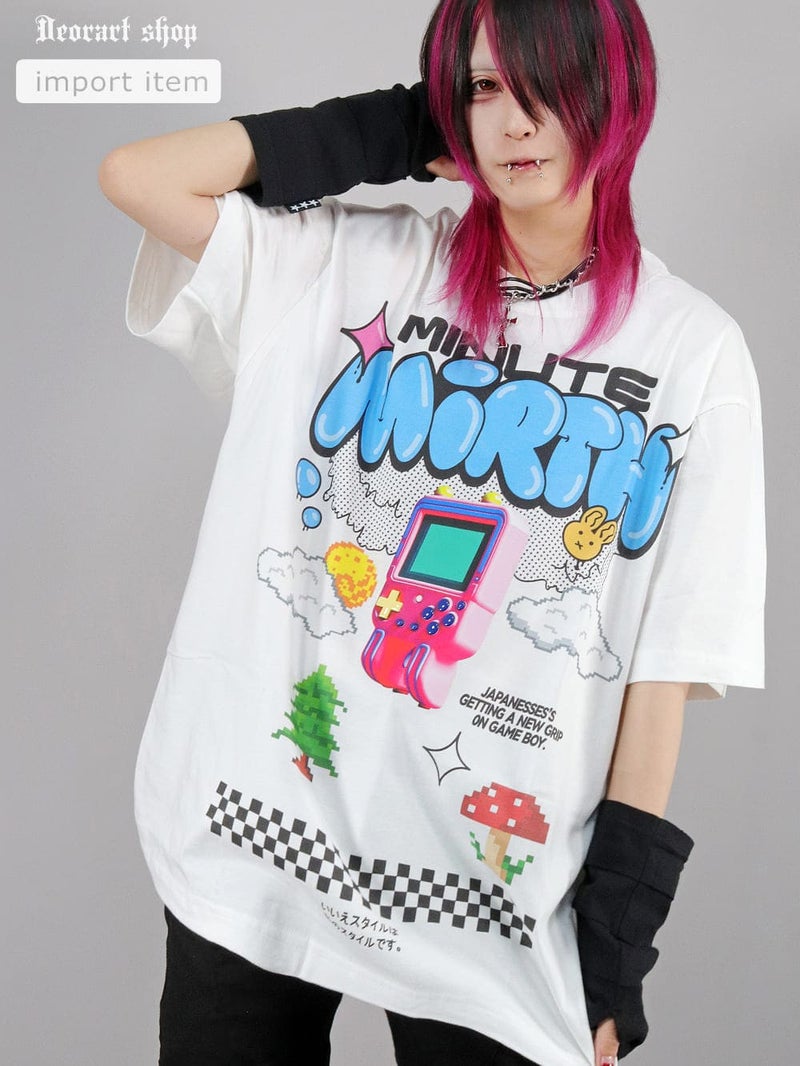 Deorart,ディオラート,通販,レトロ,Y2K,ファッション,Tシャツ,オーバーサイズ,BIGサイズ,古着,ヴィンテージ,日本未発売,サイバーポップ,サイバーファッション,ゴス,ゴシック,レトロゲーム,ピコピコ,平成レトロ,メンズ,レディス,V系,emo,punk,cyber,japan,fashion,rock,harajyuku,大きいサイズ,モード,服