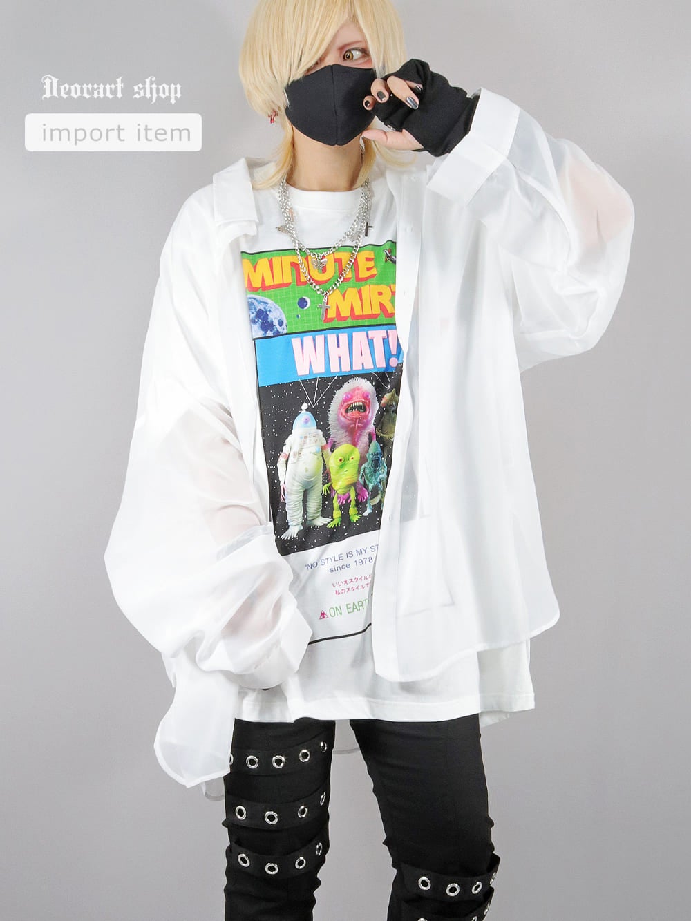 IPT017 オーバーサイズTシャツ [ Cosmic Friends・WHITE ] | Deorart shop