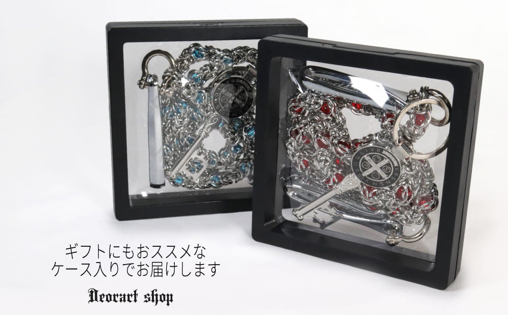 Deorart,ディオラート,十字架,ロザリオ,クロス,赤,レッド,ウォレットチェーン,バイカー,パンクロック,地雷系,Y2K,ゴシック,GOTH,ホラー,オカルト,メンズ,レディス,ユニセックス