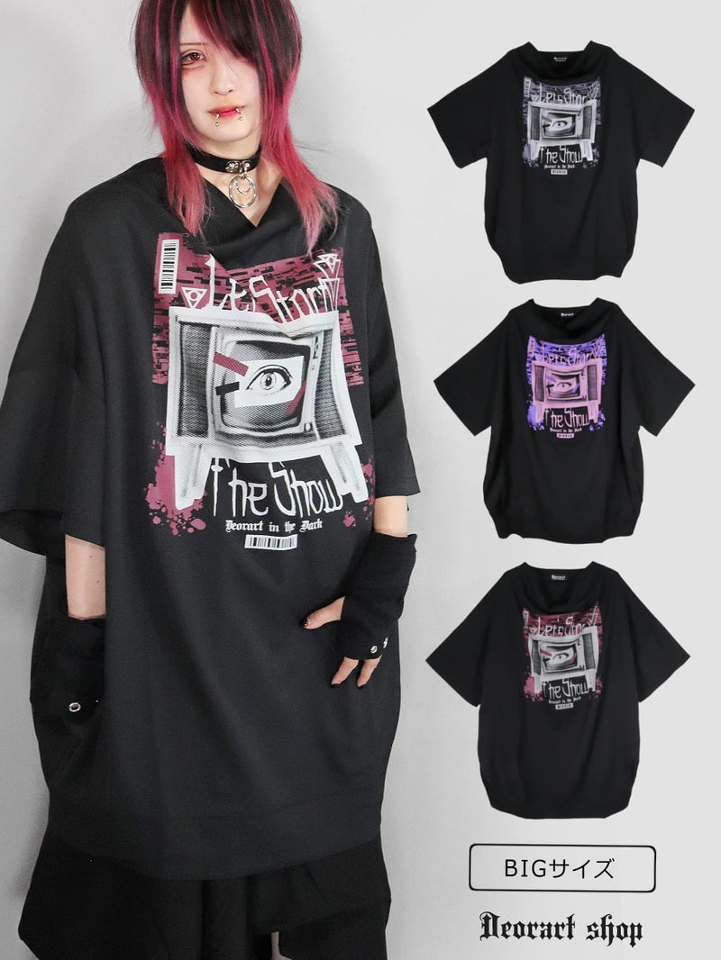 Deorart,ディオラート,通販,レトロ,テレビ,TV,目玉,ホラー,ファッション,Tシャツ,オーバーサイズ,BIGサイズ,ゴス,ゴシック,メンズ,レディス,V系,emo,punk,cyber,japan,fashion,rock,harajyuku,大きいサイズ,モード,服