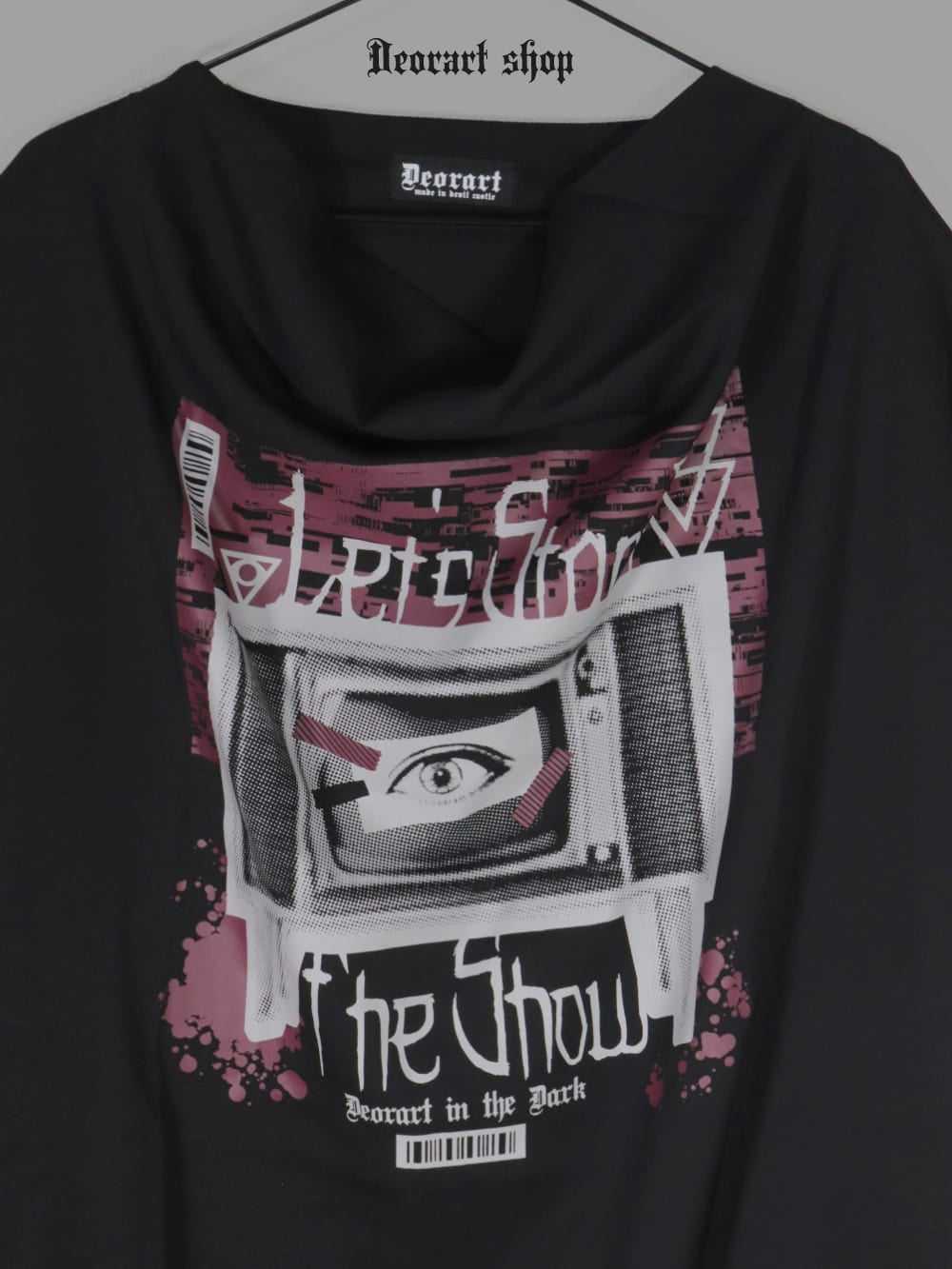 Deorart,ディオラート,通販,レトロ,テレビ,TV,目玉,ホラー,ファッション,Tシャツ,オーバーサイズ,BIGサイズ,ゴス,ゴシック,メンズ,レディス,V系,emo,punk,cyber,japan,fashion,rock,harajyuku,大きいサイズ,モード,服