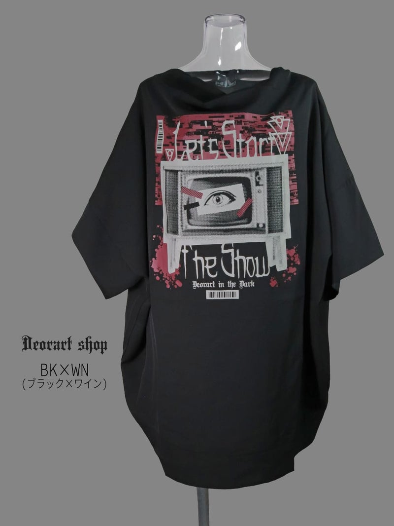 Deorart,ディオラート,通販,レトロ,テレビ,TV,目玉,ホラー,ファッション,Tシャツ,オーバーサイズ,BIGサイズ,ゴス,ゴシック,メンズ,レディス,V系,emo,punk,cyber,japan,fashion,rock,harajyuku,大きいサイズ,モード,服