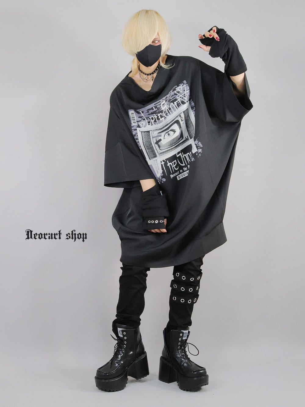 Deorart,ディオラート,通販,レトロ,テレビ,TV,目玉,ホラー,ファッション,Tシャツ,オーバーサイズ,BIGサイズ,ゴス,ゴシック,メンズ,レディス,V系,emo,punk,cyber,japan,fashion,rock,harajyuku,大きいサイズ,モード,服