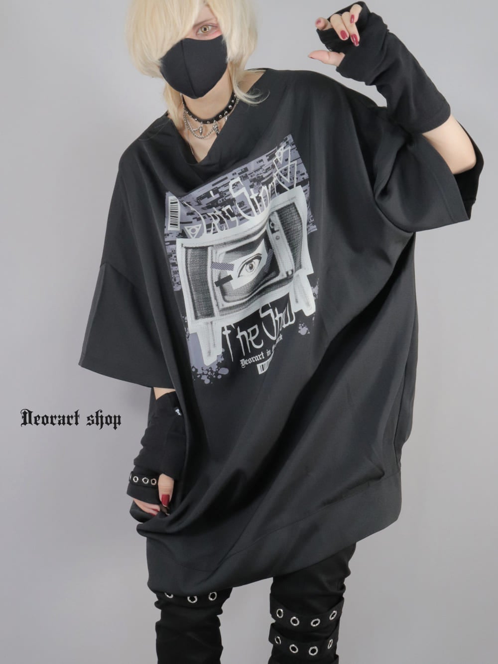 Deorart,ディオラート,通販,レトロ,テレビ,TV,目玉,ホラー,ファッション,Tシャツ,オーバーサイズ,BIGサイズ,ゴス,ゴシック,メンズ,レディス,V系,emo,punk,cyber,japan,fashion,rock,harajyuku,大きいサイズ,モード,服